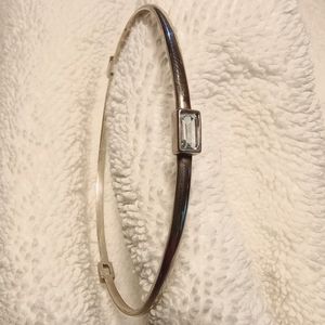 Sterling and Aquamarine bangle